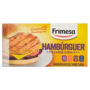 Hamburguer Suíno Frimesa Congelado 672g c/ 12 Unid