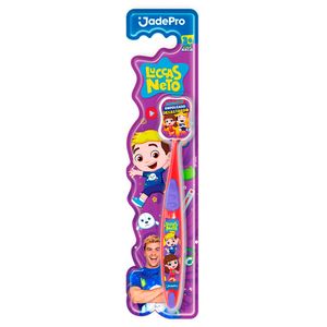 Escova Dental Jadepro Macia Luccas Neto 2D c/ Protetor Cerdas