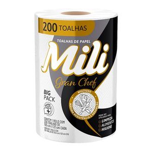Toalha de Papel Mili Gran Chef 200 Folhas