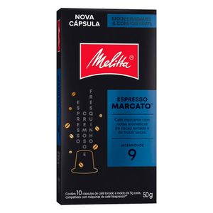 Café em Cápsula Melitta Torrado e Moído Espresso Marcato Caixa 50g c/ 10 Unid