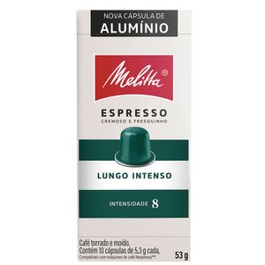 Café em Cápsula Torrado e Moído Espresso Melitta Lungo Intenso Caixa 53g 10 Unid de 5.2g Cada