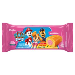 Bolinho Marilan Paw Patrol Baunilha Recheio Morango Pacote 40g