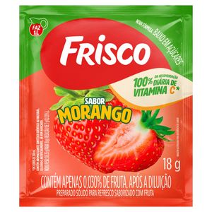 Refresco em Pó Frisco Morango 18g