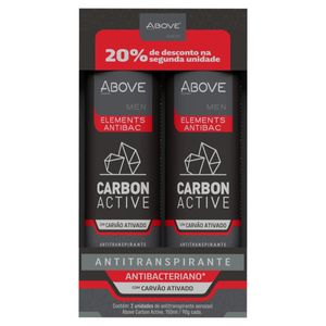 Desodorante Aerossol Above Men Elements Antibact Carbon Active 150ml c/2 20% de Desc na 2ª Unid