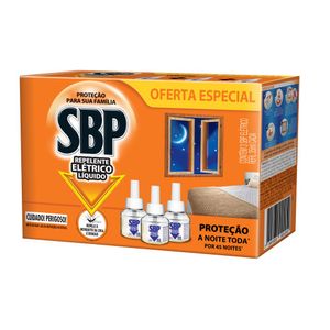 Inseticida Elétrico Sbp 45 Noites + 3 Refis 32.9ml