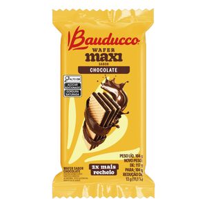 Biscoito Wafer Bauducco Maxi Recheio Chocolate 104g