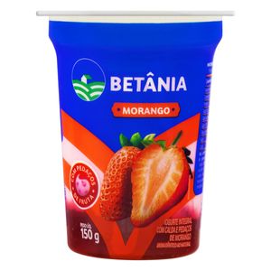 Iogurte Integral Betânia c/ Calda e Pedaços de Morango Copo 150g