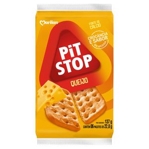 Biscoito Marilan Pit Stop Queijo Pacote 137g c/ 6 Unid de 22.8g Cada