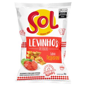 Salgadinho de Trigo Sol Levinhos Pepperoni Pacote 90g