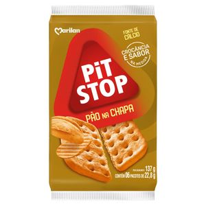 Biscoito Marilan Pit Stop Pão na Chapa Pacote 137g c/ 6 Unid