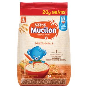 Cereal Infantil Mucilon Multicereais Pacote 180g Grátis 20g