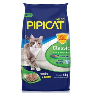 Areia Higiênica p/ Gato Pipicat Classic 4Kg