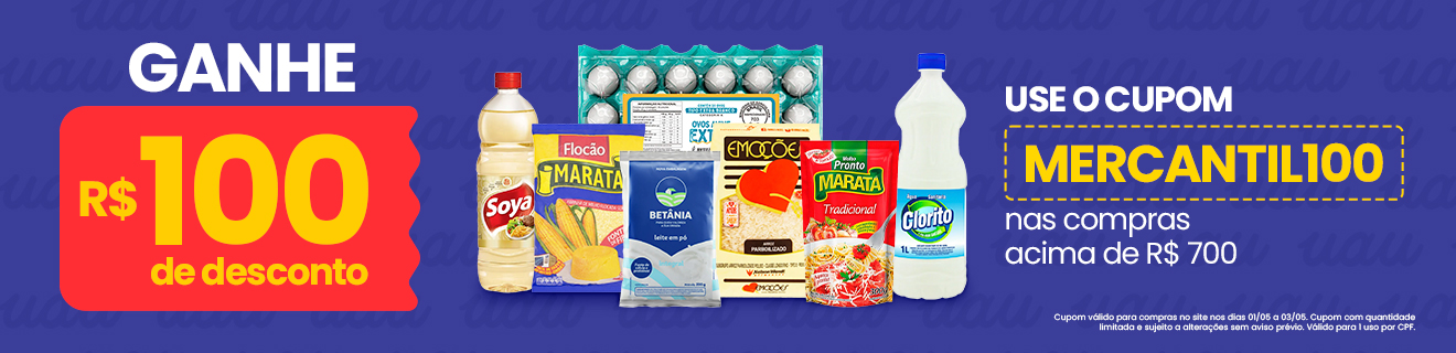 Cupom MERCANTIL100